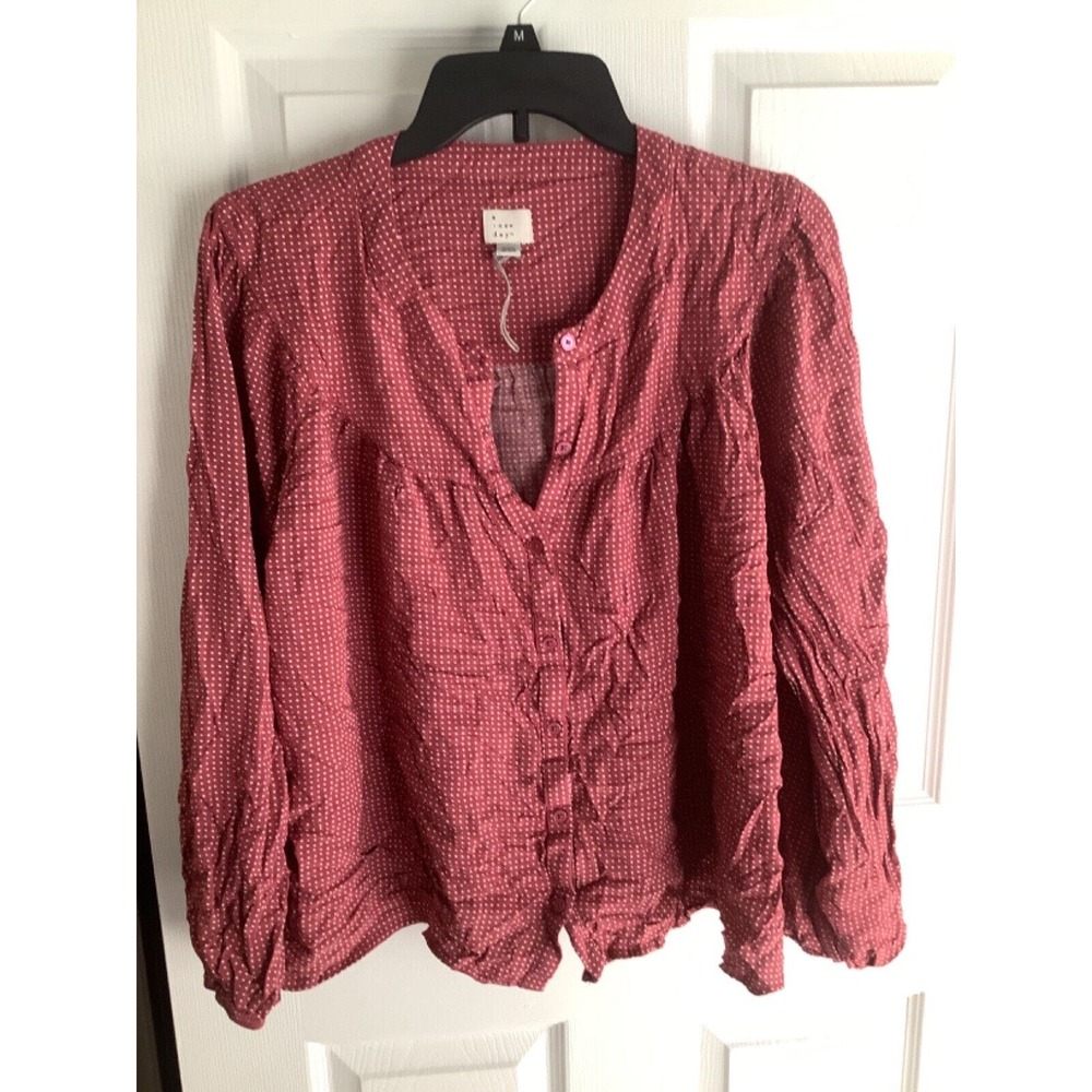 womans new day red longsleeve shirt XXL